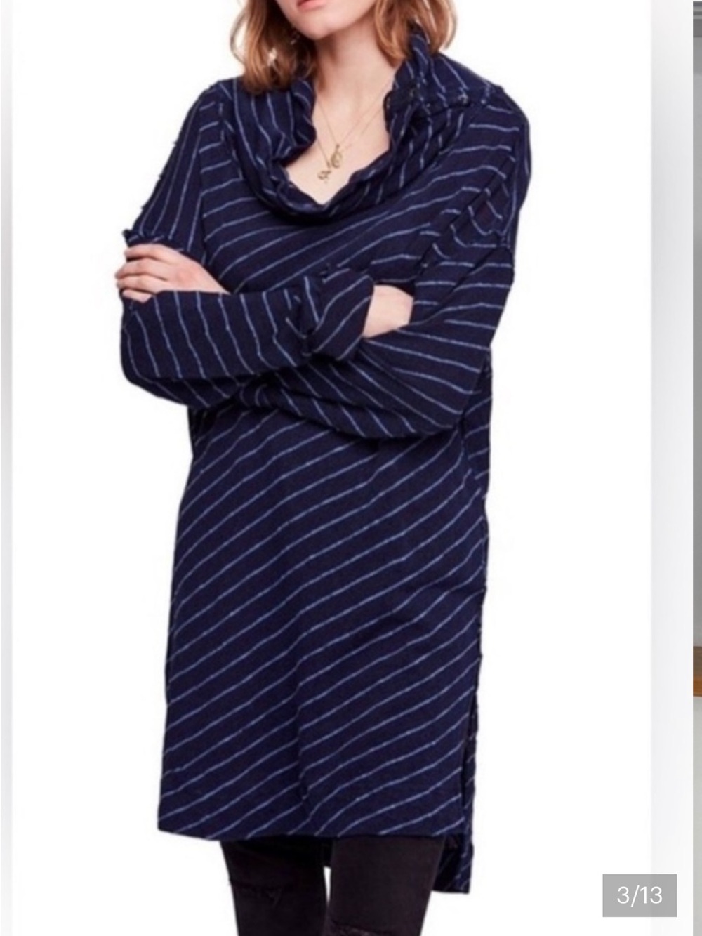 Free People We The Free Striped Oversized Gotta Have It Dress, Size S, NWT